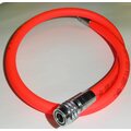 BCD Inflator hose, gummi Neon rot