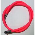 Gummin low pressure hose with 3/8 "thread, svart . Neon röd