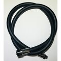 Rubber low pressure hose with 3/8 "thread, black . Black