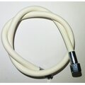Rubber low pressure hose with 3/8 "thread, black . White