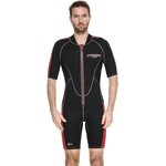 Cressi Lido Shorty 2mm Miehet Mustapunainen