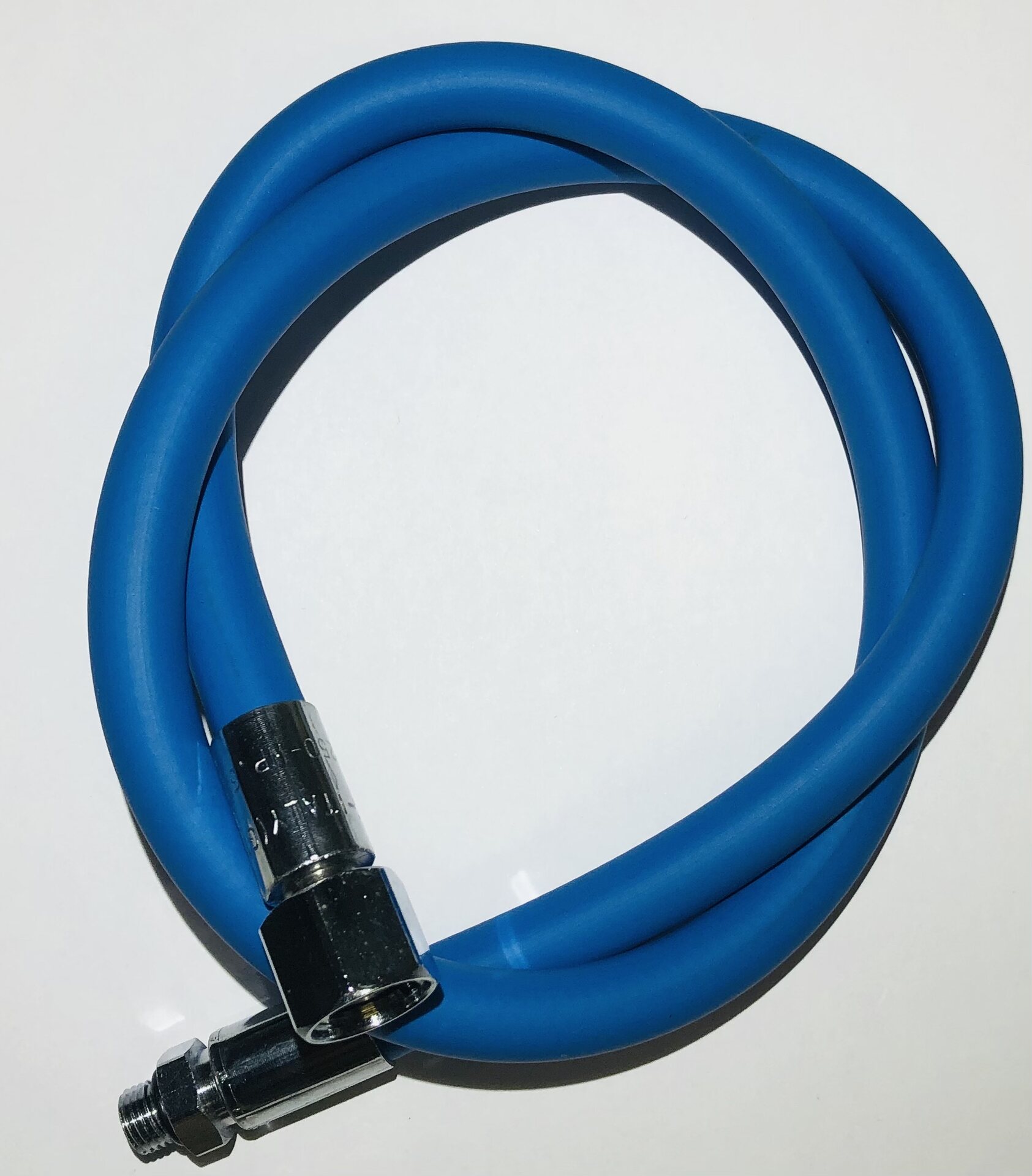 Gummin low pressure hose with 3/8 "thread, svart . Blå