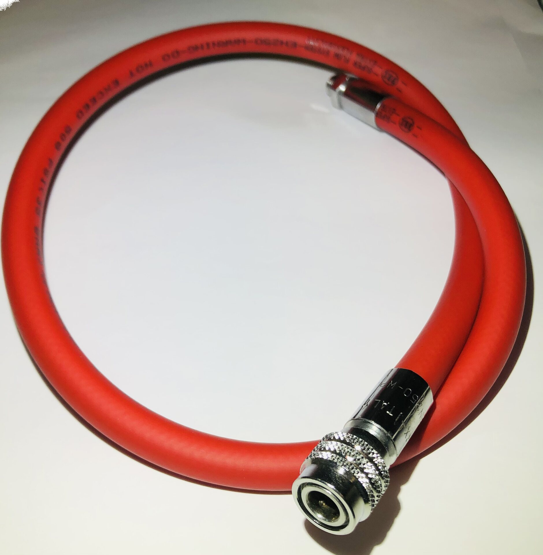 BCD Inflator hose, rubber Red