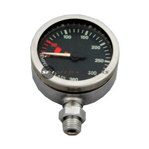 High Pressure Gauge SPG 52mm 0-360 Bar, Tempered Mineral Glass