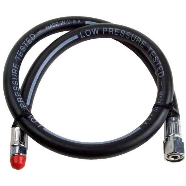 Rubber low pressure hose with 3/8 "thread, black .