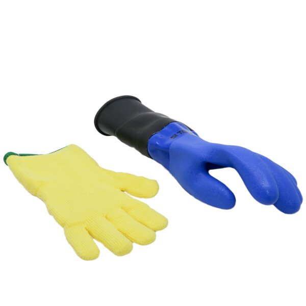Si-Tech Blue pvc glove size m